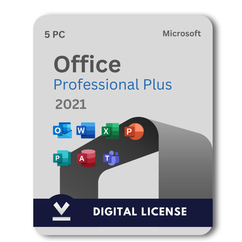 Microsoft Office 2021 Pro Plus For 5 PC Lifetime License Key