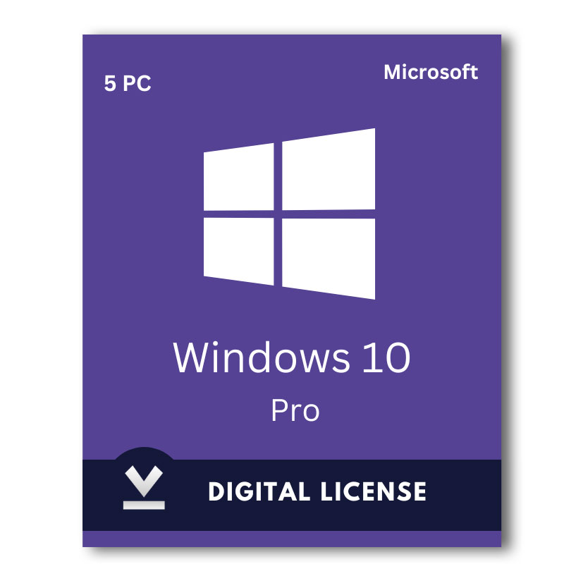 Microsoft Windows 10 Professional 5 PC Lifetime License Key