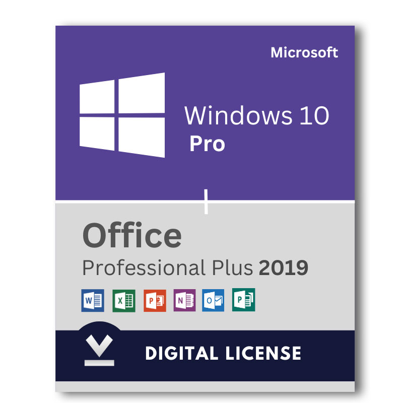 Windows 10 Pro + Microsoft Office 2019 Professional Plus Bundle