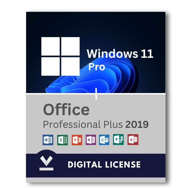 Windows 11 Pro + Microsoft Office 2019 Professional Plus Bundle